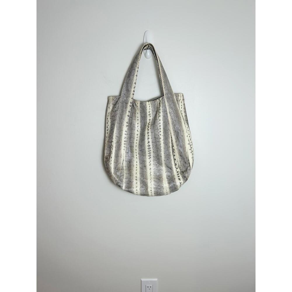 Beirn Designer Leather Snakeskin Tote Bag Lined Medium Size - Picture 2 of 8